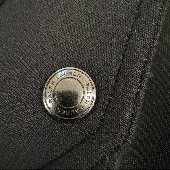 Polo Ralph Lauren Black Double-Knit Bomber Jacket White Pony - Picture 6 of 16